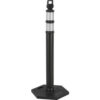 Global Industrial™ Reflective Delineator Post with Hexagonal Base 49""H Black