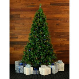 Fraser Hill Farm Artificial Christmas Tree 7.5 Ft. Canyon Pine Multi LED Lights