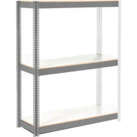 Global Industrial 3 Shelf Extra Heavy Duty Boltless Shelving Add On 72Wx48Dx96H Laminate Deck USA