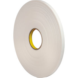 3M™ 4462 Double Sided Foam Tape 1/2"" x 72 Yds. 31.25 Mil White