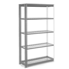 Global Industrial 5 Shelf Heavy Duty Boltless Shelving Add On 48""Wx12""Dx84""H Wire Deck USA