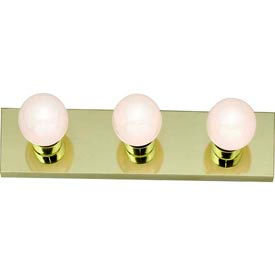 Satco 77-188 3 Light - 18"" - Vanity - Strip  Polished Brass