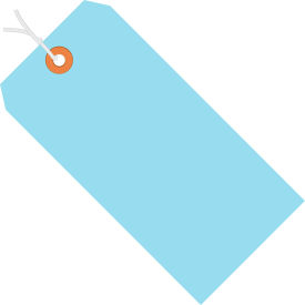 Global Industrial Shipping Tag Pre-Strung #2 3-1/4""L x 1-5/8""W Light Blue 1000/Pack