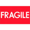Tape Logic® Labels with ""Fragile"" Print 5""L x 3""W Red/White Roll of 500