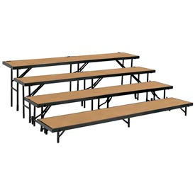 4 Level Tapered Riser with Hardboard - 60""L x 18""W - 8""H 16""H 24""H & 32""H