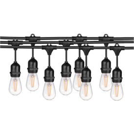 Sunlite® Commercial Grade String Light with LED Edison Bulbs 18 SJTW 1050 Lumens 24'L Cord