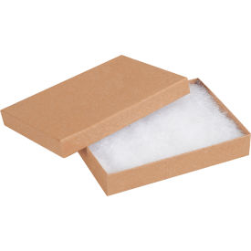 Global Industrial Jewelry Boxes 5-1/4""L x 3-3/4""W x 7/8""H Kraft 100/Pack