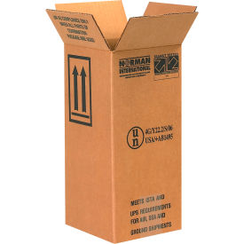 Global Industrial Haz Mat Boxes For 1 Gallon Plastic Jug 6""L x 6""W x 12-3/4""H Kraft 20/Pack