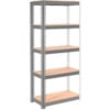 Global Industrial 5 Shelf Heavy Duty Boltless Shelving Add On 36""Wx24""Dx96""H Wood Deck USA