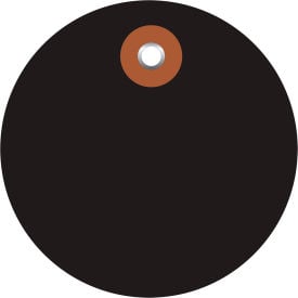 Global Industrial Plastic Circle Tag 3"" Dia. Black 100/Pack