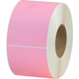Global Industrial™ Colored Thermal Transfer Labels 4""W x 6""L 3"" Core Pink 4/Pack