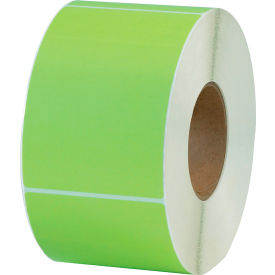 Global Industrial™ Colored Thermal Transfer Labels 4""W x 6""L 3"" Core Green 4/Pack
