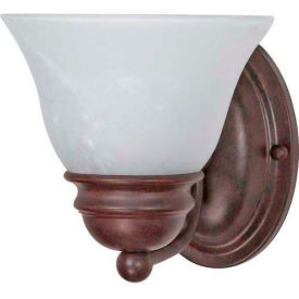 Nuvo 60/344 Empire-1 Light Vanity & Wall Alabaster Old Bronze 6.25""W X 6.5""H