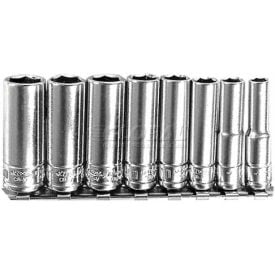 Metric Socket Set 1/4"" Drive 6 Point 8 Piece Deep