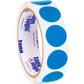 Tape Logic® 1"" Dia. Round Inventory Circle Labels Light Blue Roll of 500