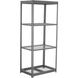 Global Industrial 4 Shelf Standard Duty Boltless Shelving Starter 36""W x 12""D x 96""H Wire Deck