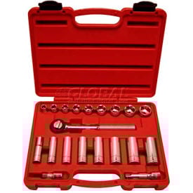 Fractional Socket Set 3/8"" Drive 6 Point 20 Piece Deep