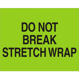 Tape Logic® Labels with ""Do Not Break..."" Print 10""L x 8""W Fluorescent Green Roll of 250