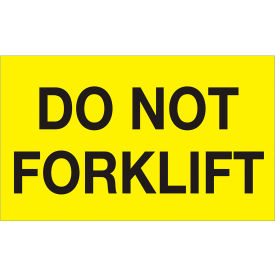 Tape Logic® Labels with ""Do Not Forklift"" Print 5""L x 3""W Fluorescent Yellow Roll of 500