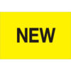 Tape Logic® Paper Labels with ""New"" Print 3""L x 2""W Fluorescent Yellow Roll of 500