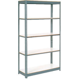 Global Industrial 5 Shelf Heavy Duty Boltless Shelving Starter 36""Wx24""Dx96""H Laminate Deck USA