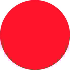 Tape Logic® 3"" Dia. Round Removable Paper Labels Fluorescent Red Roll of 500
