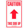 Tape Logic® Labels with ""Caution-This Side Up"" Print 5""L x 3""W Red/White Roll of 500