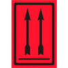 Tape Logic® Arrow Labels 6""L x 4""W Fluorescent Red Roll of 500