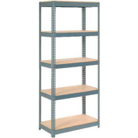 Global Industrial 5 Shelf Heavy Duty Boltless Shelving Starter 36""Wx18""Dx72""H Wood Deck USA
