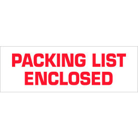 Tape Logic® Carton Sealing Tape Packing List Enclosed 3"" x 110 Yds. Red/White