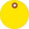 Global Industrial Plastic Circle Tag 3"" Dia. Yellow 100/Pack