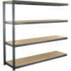 Global Industrial 4 Shelf Extra Heavy Duty Boltless Shelving Add On 96""W x 48""D x 72""H Wood Deck