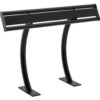 Global Industrial™ 4' Leaning Rail In-Ground/Surface Mount Black