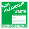 Tape Logic® Non-Hazardous Labels ''Non-Hazardous Waste''6""L x 6""W Green/White Roll of 500