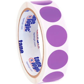 Tape Logic® 1"" Dia. Round Inventory Circle Labels Purple Roll of 500