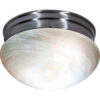 Satco 76-674 2 Light - 10"" - Flush Mount - Medium Alabaster Mushroom  Brushed Nickel