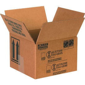 Global Industrial Haz Mat Boxes For 1 Quart Paint Can 5-1/8""L x 5-1/8""W x 6-3/16""H Kraft