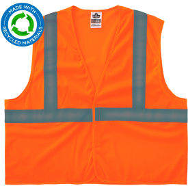 Ergodyne® GloWear® 8205HL-ECO Recycled Hi-Vis Safety Vest S/M Orange