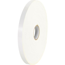 Tape Logic® Double Sided Foam Tape 1/2"" x 72 Yds. 31.25 Mil White