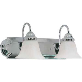 Nuvo 60/316 Ballerina-2 Light Vanity & Wall Alabaster Polished Chrome 18""W X 7.625""H