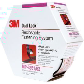 Dual Lock™ MP3551 Mini Pack Fasteners 1""W x 15'L Black