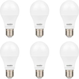 Sunlite® LED A19 Light Bulb E26 Base 9W 800 Lumens 2700K Soft White Pack of 6