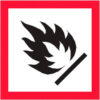 Tape Logic® Pictogram Flame Labels 2""L x 2""W Red/White/Black Roll of 500