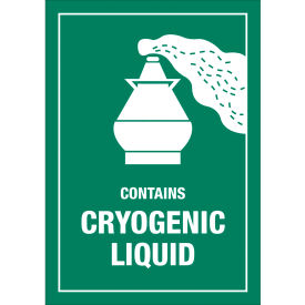 Tape Logic® Air Specialty Labels ''Contains Cryogenic Liquid'' 3""L x 4-1/4""W Roll of 500