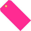 Global Industrial Shipping Tag #1 2-3/4""L x 1-3/8""W  Fluorescent Pink 1000/Pack
