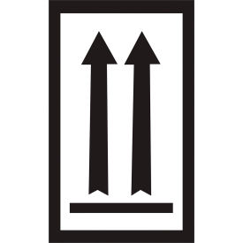 Tape Logic® Arrow Labels 5""L x 3""W Black/White Roll of 500