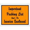 Tape Logic Full Face Envelopes ""Important Packing List..."" Print 4-1/2""L x 6""W Orange 1000/Pack