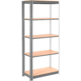 Global Industrial 5 Shelf Heavy Duty Boltless Shelving Add On 36""Wx18""Dx84""H Wood Deck USA