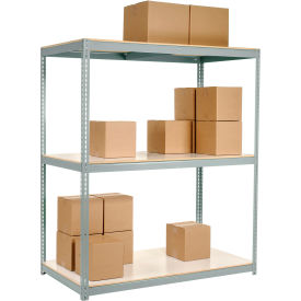 Global Industrial 3 Shelf Extra Heavy Duty Boltless Shelving Starter 72Wx36Dx60H Laminate Deck USA