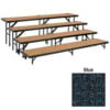 4 Level Tapered Riser with Carpet - 60""L x 18""W - 8""H 16""H 24""H & 32""H - Blue